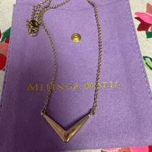 Melinda Maria Gold V shaped Necklace